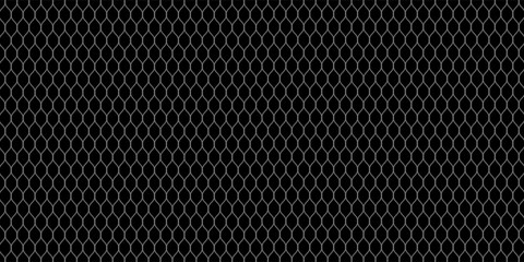 Fishing net seamless pattern. Soccer and football gates mesh. Fishnet texture. Basketball hoop and hockey net pattern. Sportswear texture. Chain link fence. Vector illustration on black modern vector © Hadori