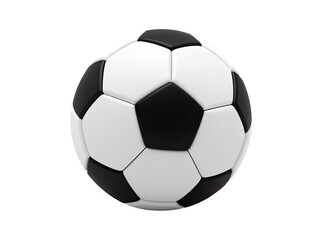 Fototapeta premium Soccer ball on a white background in black and white tones