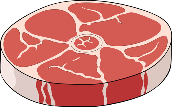 Fresh Raw Meat Steak Cut Ready for Grilling or Cooking.