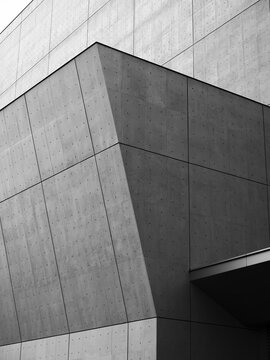 Architecture details Cement wall Concrete panel Geometric form Building exterior Industry
