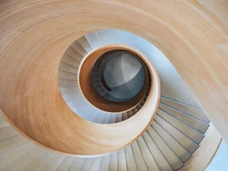 Fototapete Kunst Spiral staircase perspective Modern Architecture details Abstract Background  © VTT Studio