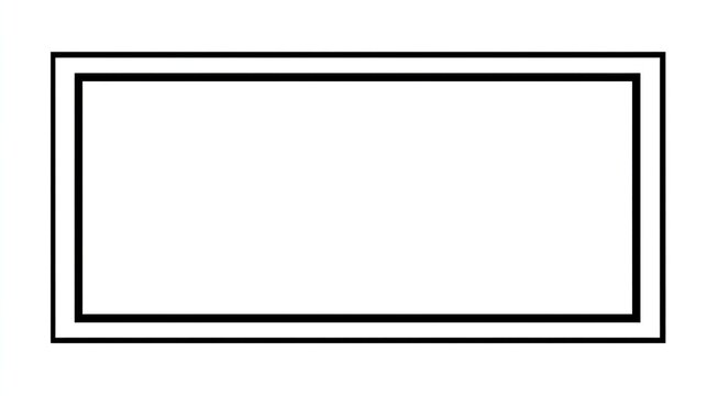 Ultra thin black line rectangle frame