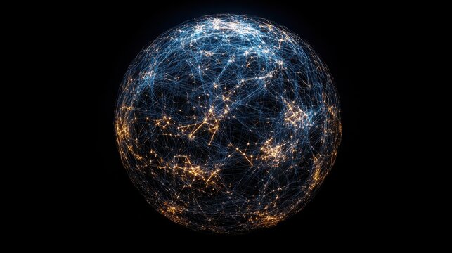 Real-time financial trading data network globe
