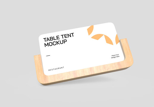 Table Tent Menu Card Mockup layout