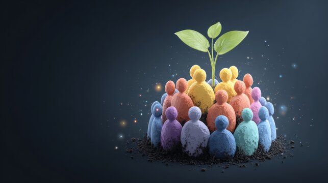 Seeds of tomorrow: nurturing our planet's green future. Virtual connections map. World environment in bloom: a rich composition of nature's wonders. Internet friends network.
