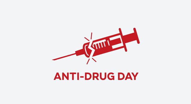 Syringe with broken needle closeup view.