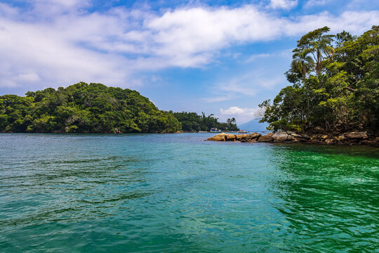 Famous Blue Lagoon in Angra dos Reis, Rio de Janeiro, Brasil