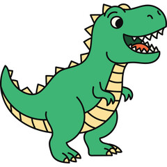 Cute Cartoon Green T-Rex Dinosaur © Gisella