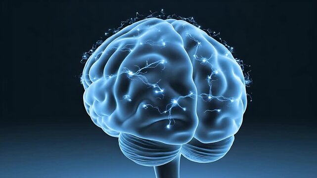 Human Brain Anatomy Medical Illustration.