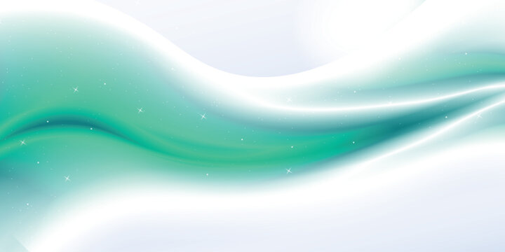 Waves of soft green light flow with a soothing glow