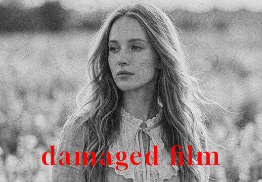 Damaged Film Photo Effect