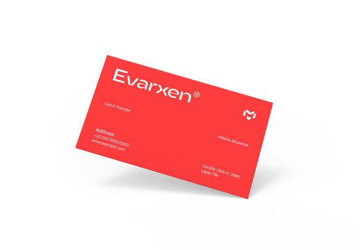 Floating Business Card Mockup
