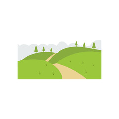 Fototapeta premium Green Field Illutration