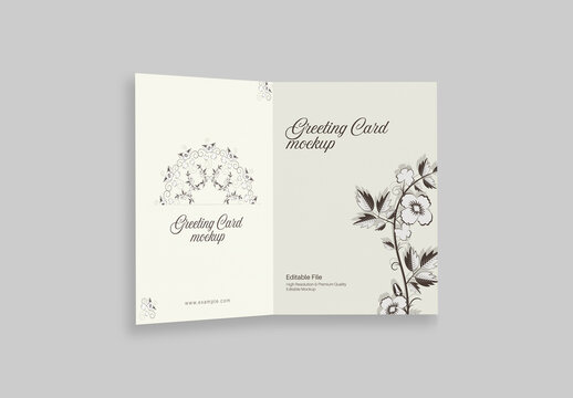 Open Greeting Card Mockup