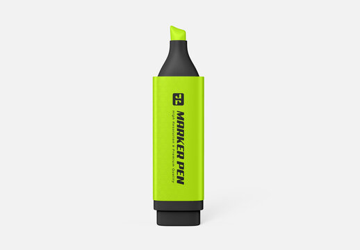 Mockup of Stationery Highlighter Marker Pen