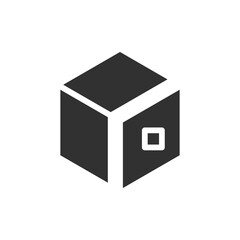 Obraz premium Polygon face selection icon. _D modeling surface polygon concept. Monochrome black and white symbol