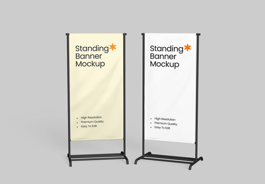 Two Roll-Up Banner Mockup