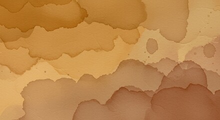 Fototapeta premium A serene landscape of a mountain range with clouds and watercolor-style abstractions in muted tones, capturing a natural scenery with artistic expression.