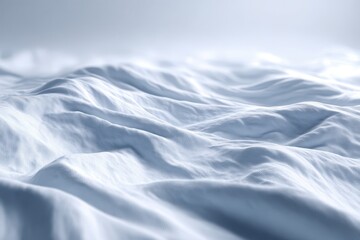 Obraz premium Abstract soft blue fabric waves creating a serene and tranquil flowing texture with gentle light and shadow.