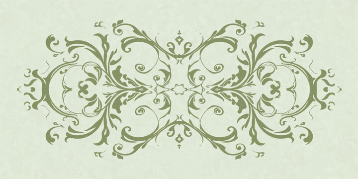 Abstract floral background and vintage design with seamless patterns featuring ornate vector scrolls and retro flower leaf ornaments for a decorative wallpaper illustration