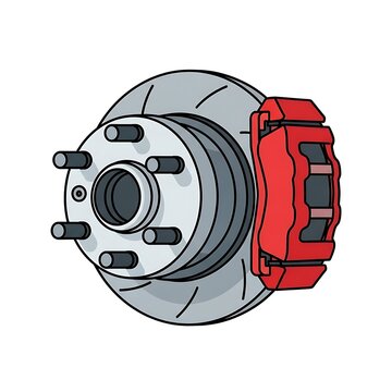 Brake Rotor and Caliper Assembly.
