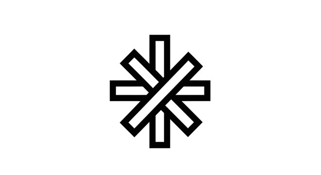 Black and white asterisk symbol.