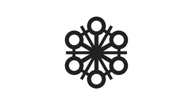 Venus symbol geometric pattern.