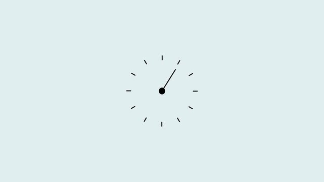 Abstract spinning clock icon animation on black background.