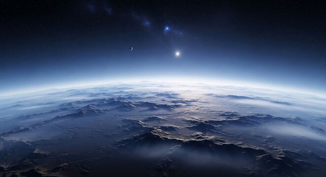 Planet earth space view