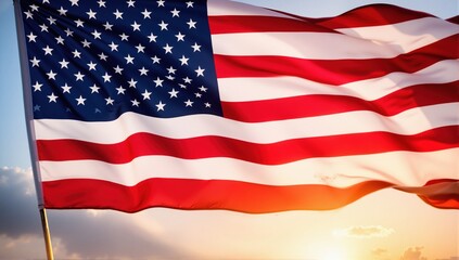 Fototapeta premium USA flag independence day concept 