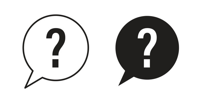 Question icon in line design. Editable stroke icon.