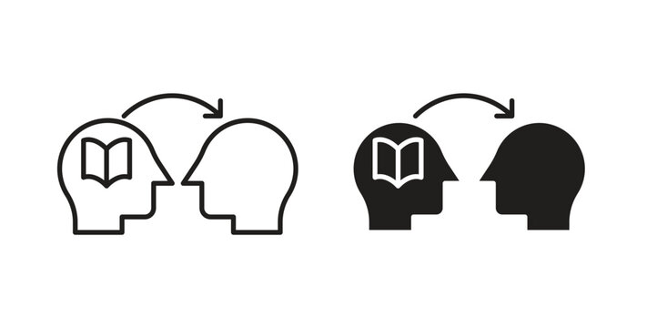 Share thoughts icon in line design. Editable stroke icon.