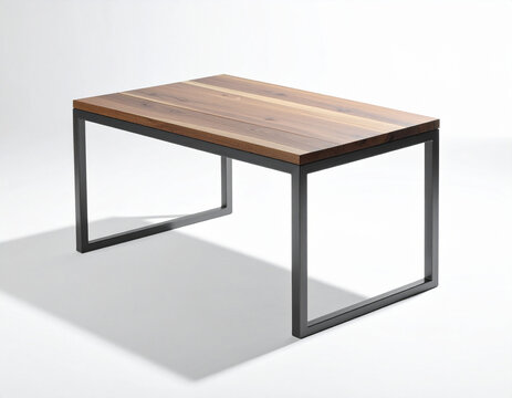 industrial style coffee table wood top black frame