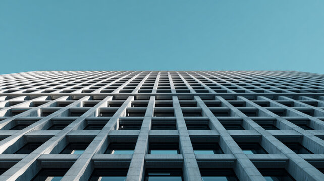 abstract architecture with repeating grid lines and structural geometry forming modern minimalist pattern, corporate architecture background