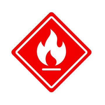 Flamable icon. Fire symbol. Vector icon