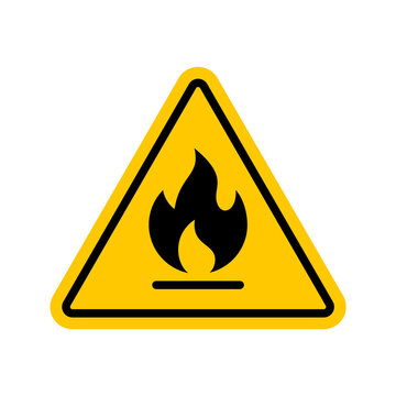 Attention flammable material signs