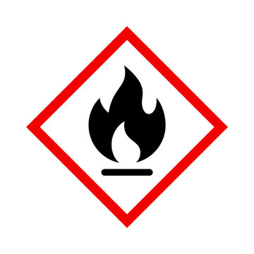 Flammable icon. Fire and danger symbol. Vector icon