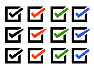 カラーチェックマーク素材集 © あきよん