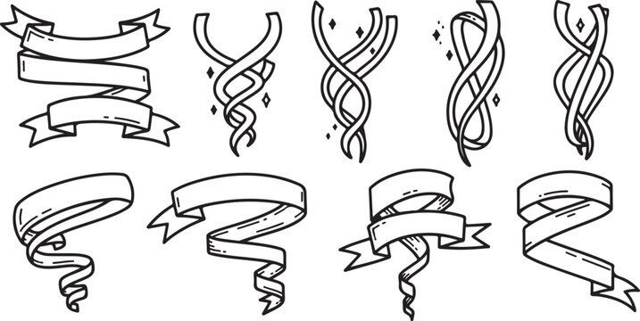 Sketch of various household items including a box, bag and kitchen utensils Vector