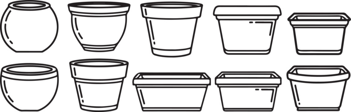 Collection of geometric shapes with various bases and top surfaces Vector