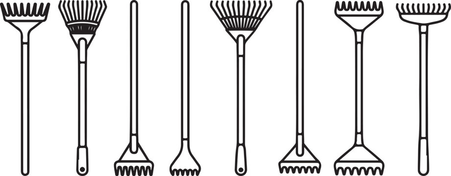 Illustration of different types of tuning forks and their vibrational modes Vector