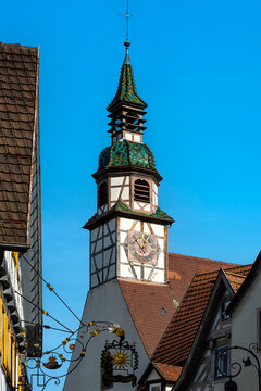 Glockenturm der Nikolauskirche in Waiblingen