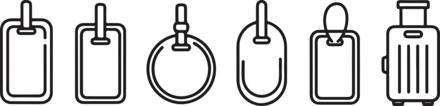 Various types of handbags and purses laid out flat on a white background Vector