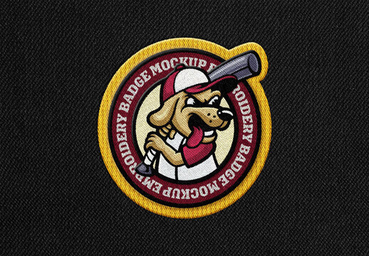 Embroidery Badge Mockup