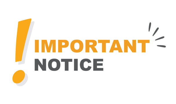 Important notice label. Info sign, information icon. Modern web banner with exclamation mark. 