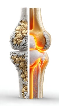 Knee Joint Pain Medical Illustration