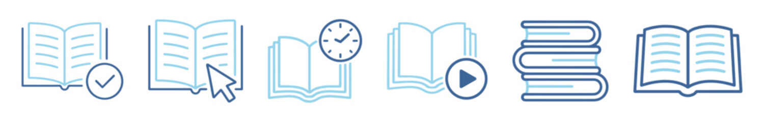 Obraz premium Book education study play school outline icon on transparent background