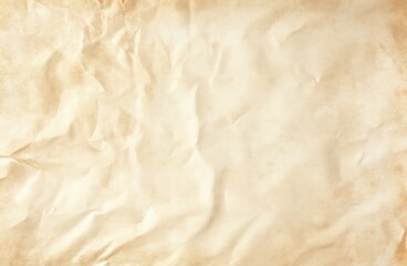 Obraz premium A textured, crumpled beige parchment paper background with a vintage appearance and subtle shading.