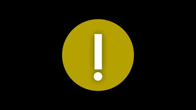 Set of flat round exclamation mark icons, alert buttons isolated on a white background. EPS10 vector file.