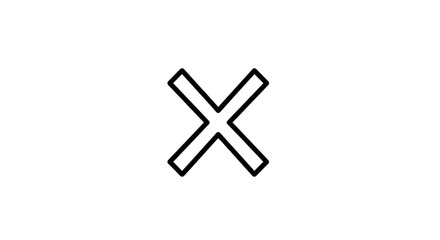Fototapeta premium Close cancel icon X symbol line design